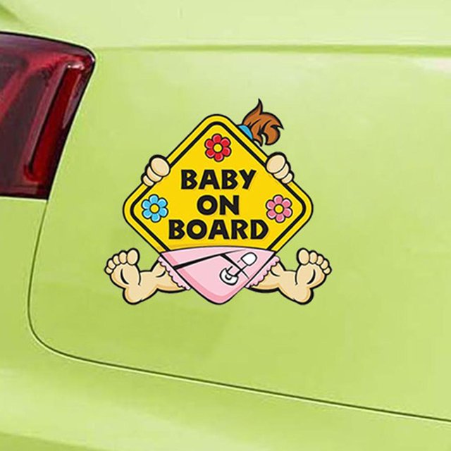 Autocollants pour Bébé, Panneaux de Sécurité, Bébé 4x4 Pouces, Matériau Imperméable, Brillant et Réfléchissant