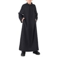 thumbnail image 4 of Boys' Lightweight Muslim Robe - Breathable Arab Middle Eastern Thobe with Pockets, Zip-Up Loungewear for Summer, 4 of 9