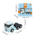 thumbnail image 2 of Alloy Car Model 1:64 Scale, Small Trailer Container Truck with Pull Back Action, Diecast Toy Car Model Ornament for Collectors, Car Model, 2 of 6