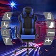 thumbnail image 2 of BestOffice Ergonomic High-Back Office Chair, Executive Swivel Task Chair with Footrest, Lumbar Support & Headrest, Blue, 2 of 7