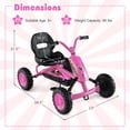 thumbnail image 3 of Gymax Go Kart for Kids 4 Wheel Toddler Ride On Pedal Car w/ Steering Handlebars Pink, 3 of 10