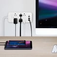 thumbnail image 2 of Graflsoa 6-Outlet Surge Protector with 3 USB Ports & Type-C, 1.2m Cord, Overload Protection, Fireproof ABS, Wall-Mountable, White (US Standard), 2 of 6