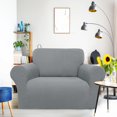 thumbnail image 1 of PiccoCasa Stretch Sofa Slipcover Washable Furniture Covers for Dogs Light Gray Small, 1 of 7