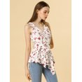thumbnail image 4 of INSPIRE CHIC Hauts d'Été pour Femmes Sans Manches à Encolure en V Portefeuille à Taille Nouée, 4 of 6