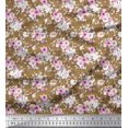 thumbnail image 1 of Soimoi Tissu en Coton Canard Feuilles & Roses Imprimé Floral 1 Yard 42 Pouces de Large, 1 of 3