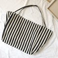 thumbnail image 4 of Jinsinto Ladies Striped Canvas Wallet Handbag Striped Shoulder Hobo Bag Black, 4 of 5