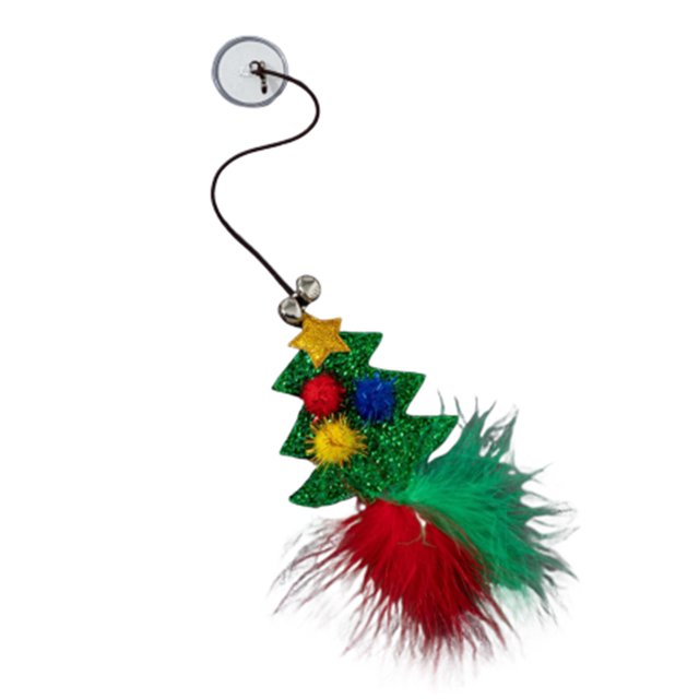 TIELUTT Christmas Cat Toy Elastic Rope Cat Stick Christmas Snowman Cat Cute Wind Cat Pet Toy Interactive Game Dog Cat with for Indoor Cats Cat Boxes Slow Dog Feeder Bowl Cats Stuff