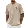 thumbnail image 1 of Birdeem Chemises pour Hommes Hommes Imprimé Col Rond Décontracté Mode Manches Courtes Blouses Col Rond Chemises, 1 of 1