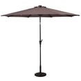 thumbnail image 4 of Costway Parasol Solaire de Patio 10 Pi, Parasol de Marché à DEL, Acier Inclinable avec Manivelle, Extérieur, Beige, 4 of 8