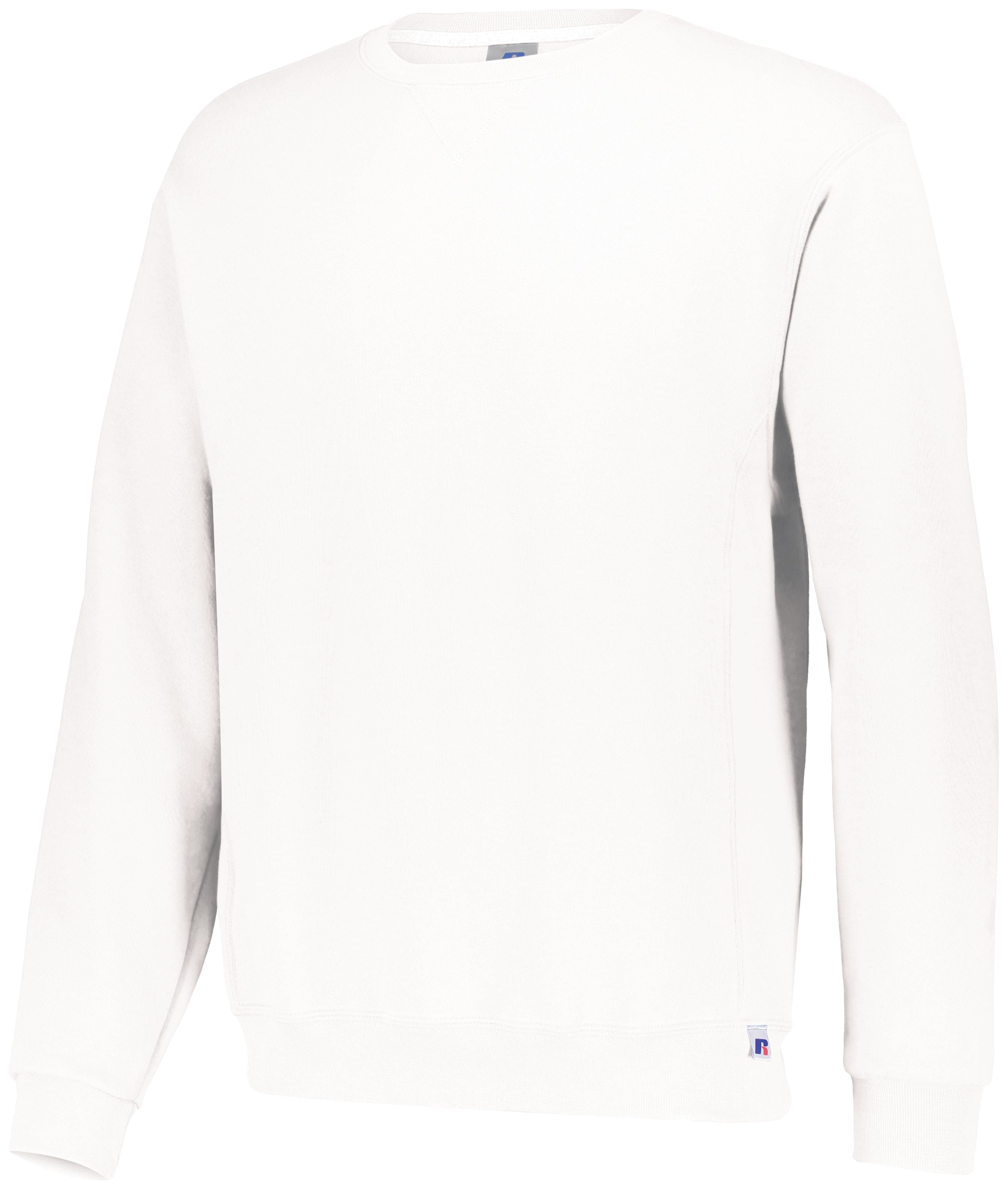 Russell Athletic Dri Power Crewneck Sweatshirt, 3XL, White