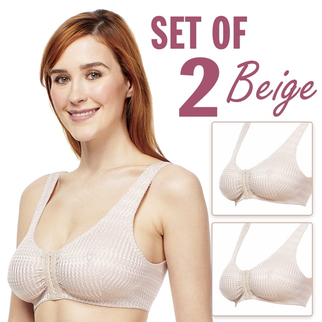 Set of 2 - Full Freedom Comfort Bra - Beige - Size - 36
