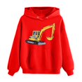 thumbnail image 4 of WEAIXIMIUNG Chandails pour Garçons Col Rond Camion T-Shirt Dinosaure Manches Longues Chandail à Enfiler Hauts T-Shirts, 4 of 6