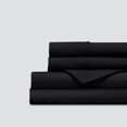 thumbnail image 1 of 600 Thread Count 4 Piece Sheet Set 15 Inch Deep Pocket 100% Egyptian Cotton Color Black Solid Size Queen, 1 of 1