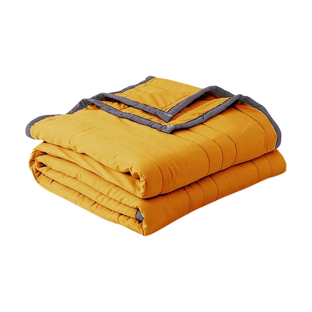 Couverture Pondérée Rafraîchissante 71x79 Po, Courtepointe d'Été en Coton à Couleur Unie au Design Simple, Fraîche et Résistante aux Plis, avec Effet Froid Double Face, pour Lit, Canapé, Sofa, Restez au Frais pour les Sueurs Nocturnes