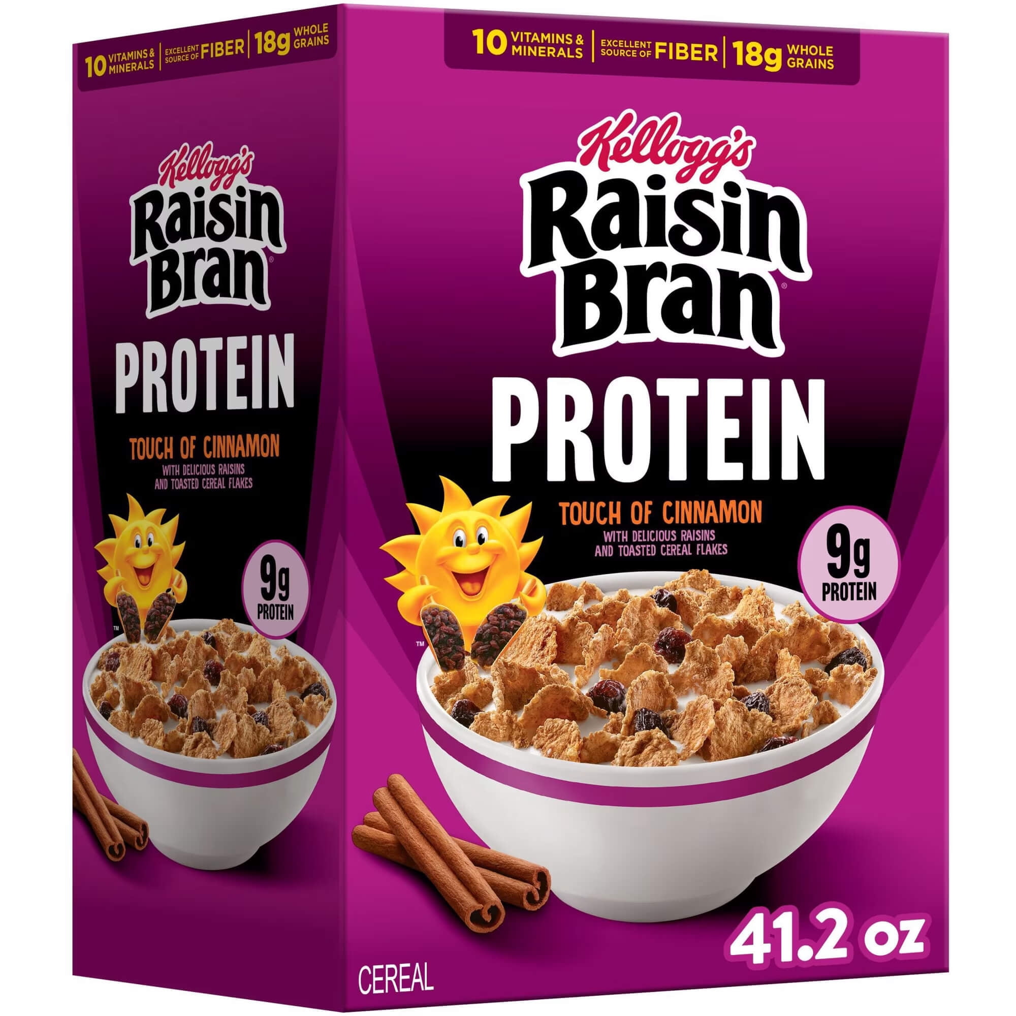Raisin Bran 9g Protein Breakfast Cereal, 41.2 oz