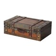 thumbnail image 1 of Wooden Vintage Luggage Trunks - Storage Box with Hinged Lids, Old-Fashioned Decorative Box for Coffee Table Decor,  Shelf Decor or Table Decor, Small, 1 of 4