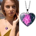thumbnail image 2 of Solar System Planet Galaxy Double Sided Glass Universe Heart Pendant Necklace, 2 of 9