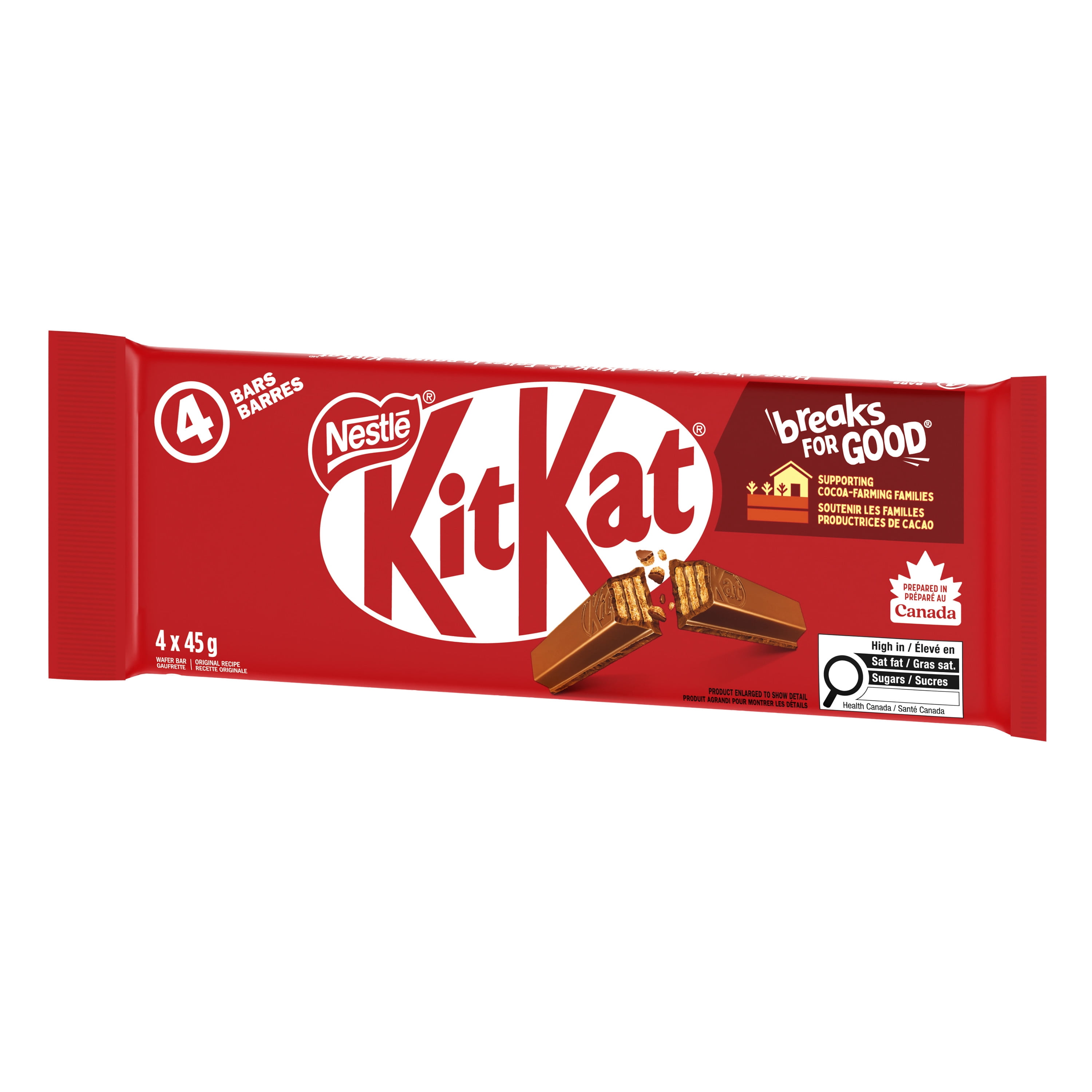 KitKat Barres de Gaufrette au Chocolat au Lait Lot de 4
