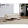 thumbnail image 3 of Meridian Furniture Naomi Cream Velvet Ottoman, 3 of 6