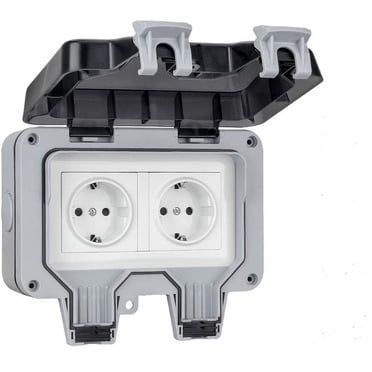 Ip66 Waterproof Outdoor Outlet Box, 16A 220V-250V Premium Abs Construction, Weatherproof Power Socket For Gardens & Workshops, Compact With Lockable Cover, Easy Install & Versatile Use