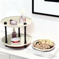 thumbnail image 2 of Btomtd Simples Fruit Plates Home Living Room Double Round Plates Candy Plates Snacks Snacks Storage Fruit Plates, White, 2 of 6