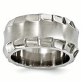 thumbnail image 1 of Edward Mirell Titanium Faceted Edge Brushed & Polished 12mm Ring Size 10.5, 1 of 1