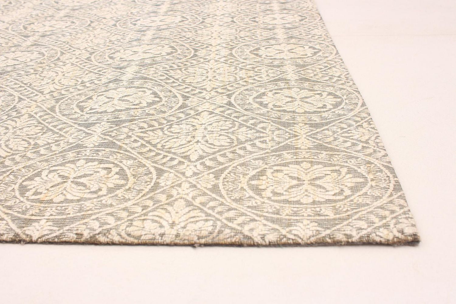 ECARPETGALLERY 4'4" x 6'7" Transitional Collage Handmade Area Rug for Living Room, Dining Room and Bedroom in Grey