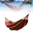 thumbnail image 3 of Hamac Portable Extérieur, Grand Espace Hamac de Jardin Confortable Polyester Coton Anti-Basculement pour Camping Coloré, 3 of 7