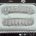 thumbnail image 1 of MesaSe 2pcs/Set Hip Hop Zirconia Braces Punk Teeth Cap Cosplay Rapper Jewelry  20pcs Up and Down Set  Premium  Sparkle  for Rapper  Cosplayer  to Transform Your Smile Instantly  with Best, 1 of 7