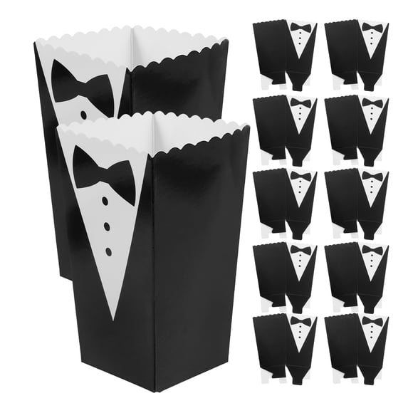 50Pcs Paper Popcorn Boxes for Parties and Movie Nights Popcorn Bucket Party Popcorn Cups Popcorn Boxes Favor Treat Boxes