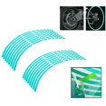 thumbnail image 1 of 16pcs Bike Motorcycle 16-18inch Reflective Wheel Strip Decor Stickers Blue Green Red Orange Yellow White Suitable for Most Wheels, 1 of 7
