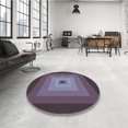 thumbnail image 4 of Ahgly Company Machine Washable Indoor Square Transitional Plum Purple Area Rugs, 7' Square, 4 of 7