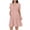 Pink, variant on Tranfacy Women's Short Sleeve Maternity Dress,Casual Maternity Dress,Solid Color Maternity Dress Short Sleeve V-Neck Button Down Front A-Line Pregnancy Gown