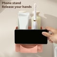 thumbnail image 4 of Yhmxh Bathroom Organizer Bathroom Storage Bathroom Kitchen Shelf Cosmetics Storage Box Desktop Organizer No Need To Drill Holes Bathroom Organizer Storage rack, 4 of 6