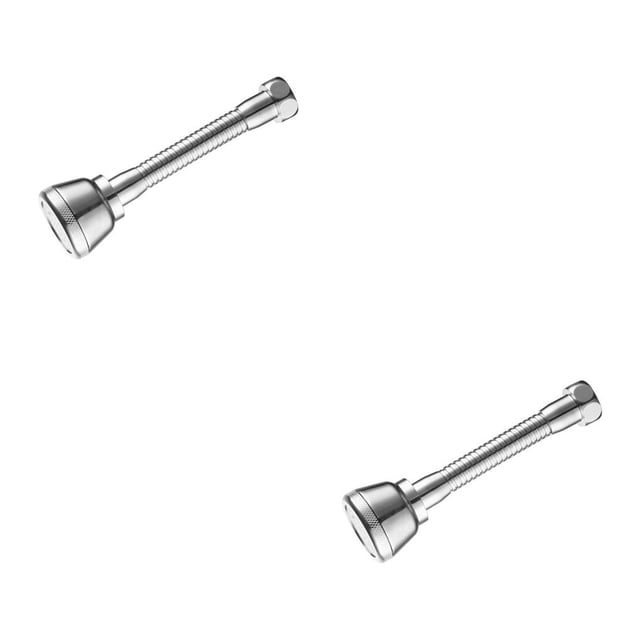 Thinsony Rallonge de Robinet Aérateur 360° Rotatif Robinet de Lavabo Pivotant Pulvérisation Réglable Extension de Salle de Bain Remplacement Long 2Ensemble
