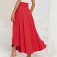 thumbnail image 4 of Pisexur Jupe Femme à la Mode, Tempérament, Couleur Unie, Jupe Artistique à Lacets, Demi-Jupe, Robe pour Femmes, 4 of 4