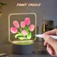 thumbnail image 1 of Cameland Acrylic Transparent Notepad Erasable Ins Wind Message Board Holiday Lights Gift Children Girlfriend Decorative Night Light, 1 of 7