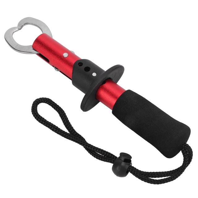 Fish Lip Gripper, Fish Grip Holder Easy Operate With Wrist Strap For Outdoor Fishing Red