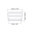 thumbnail image 2 of Unique Bargains White Tri-Glide Slide Buckles Webbing Strap Fastener (100 Pack), 2 of 5