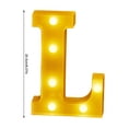 thumbnail image 3 of TopLLC Christmas Decor LED Letter Lights Sign Light Up For Home Party Wedding Decoration Light Up Letters Alphabet Letter Sign Battery Powered For Christmas Birthday Party Decoration warning light, 3 of 4