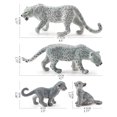 thumbnail image 4 of 4 Pcs Figurines de Léopard des Neiges en PVC Miniatures d'Animaux Sauvages pour Clooection, 4 of 8