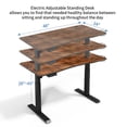 thumbnail image 3 of LJ 47” Electric Height Adjustable Sit-Stand Computer Desk - Wood, 3 of 4