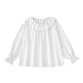 thumbnail image 2 of RXIRUCGD Mode Hauts Décontractés à Manches Longues pour Filles Col Rond Imprimé (Blanc, Taille : 4 Ans), 2 of 3