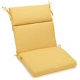thumbnail image 1 of Coussin de Chaise Carré d'Extérieur Uni en Polyester Filé de 18 Po sur 38 Po, Citron, 1 of 2