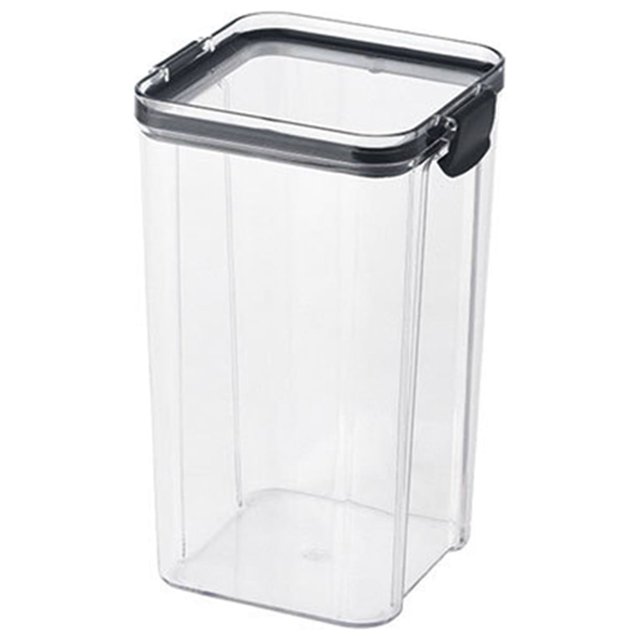 HEVIRGO Multifunctional Food Jars Candy Storage Cookie Jars with Lids Space Saving Clear Food Containers with Lids Suitable for Refrigerator Kitchen, L(44 oz)