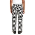 thumbnail image 3 of TOPTIE Classic Baggy Black and White Checkerboard Chef Pants with Drawstring Waist, 3 of 6