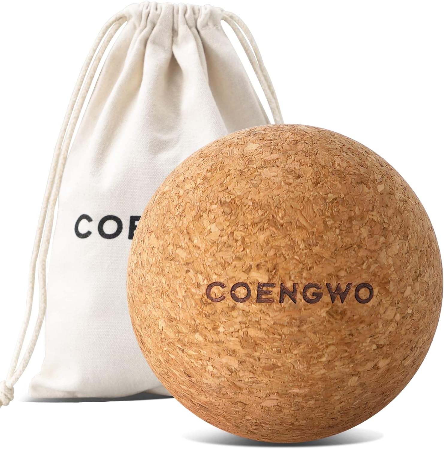 ORUYROP Cork Massage Ball, Deep Tissue Muscle Tension Therapy Ball for Trigger Point Therapy, Muscle Soreness, Yoga Therapy, 3 Inch