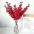 thumbnail image 2 of Simulation fruit Rouge Grains d'Acacia Fournitures de Célébration de Noël Fleur de table Branche Courte 1pcs 54cm, 2 of 9