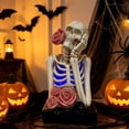 thumbnail image 5 of Way to Celebrate Resin Skeleton With Rose, 5 of 5