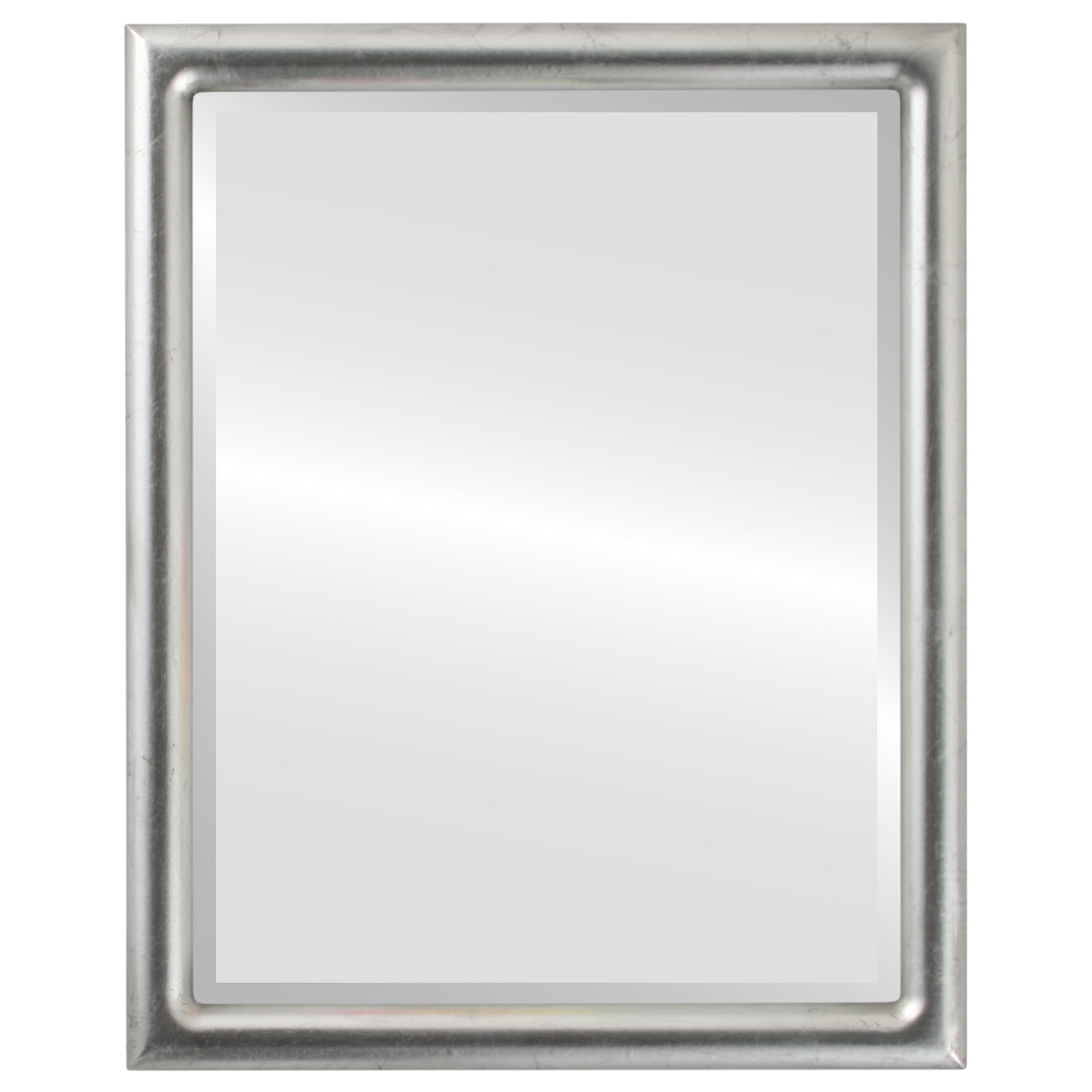 Pasadena Framed Mirror - Silver Leaf with Black Antique